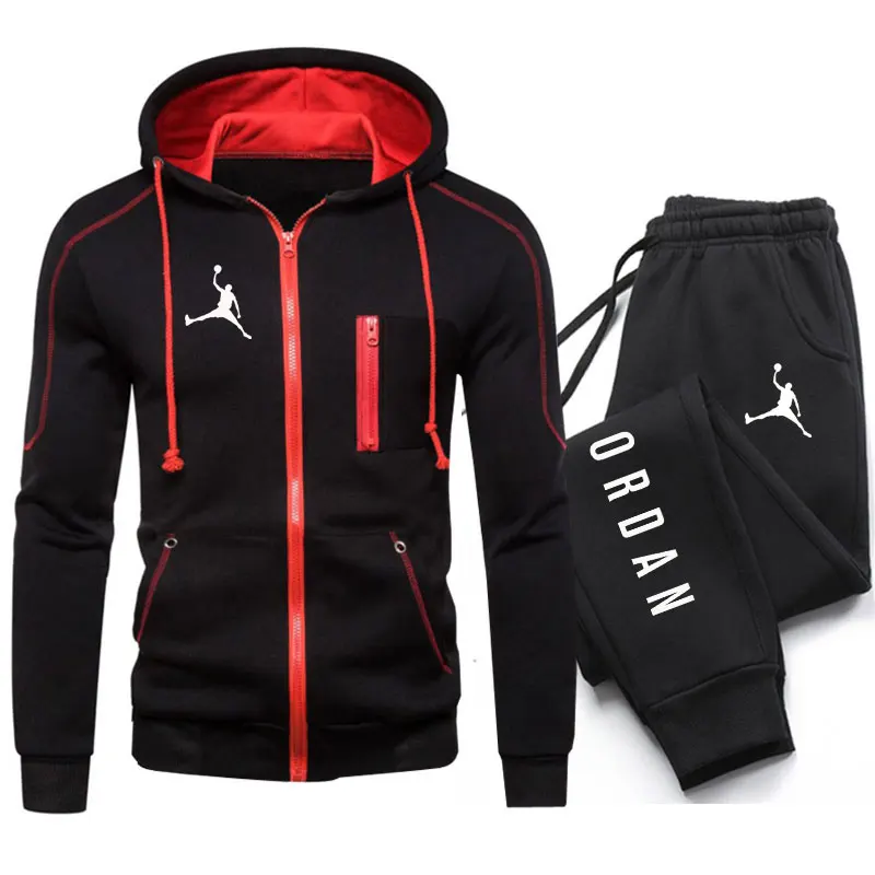 

Men's Tracksuit sportswear Two Piece Set Warm Jackets Pants Zipper Coats Suits Outdoor Hoodies Sports Suits Jogging Suits