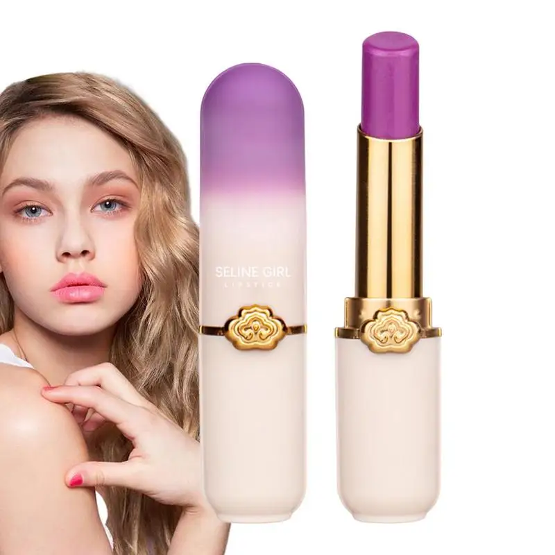 

Long Lasting Grape Lip Stain Lip Care Nourishing Lip Enhancer Color Changing Lipstick Non-Sticky Temperature Change Lip Essence