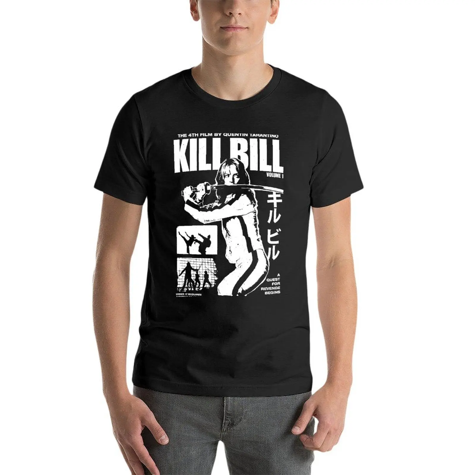 

Kill Bill Movie Poster Oversized T Shirts Harajuku Men'S Clothing 100% Cotton Streetwear Plus Size Tops Tee