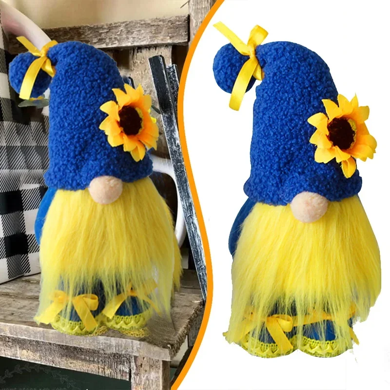 Фигурки гнома в виде подсолнуха весна-лето гном украшение для дома украинском