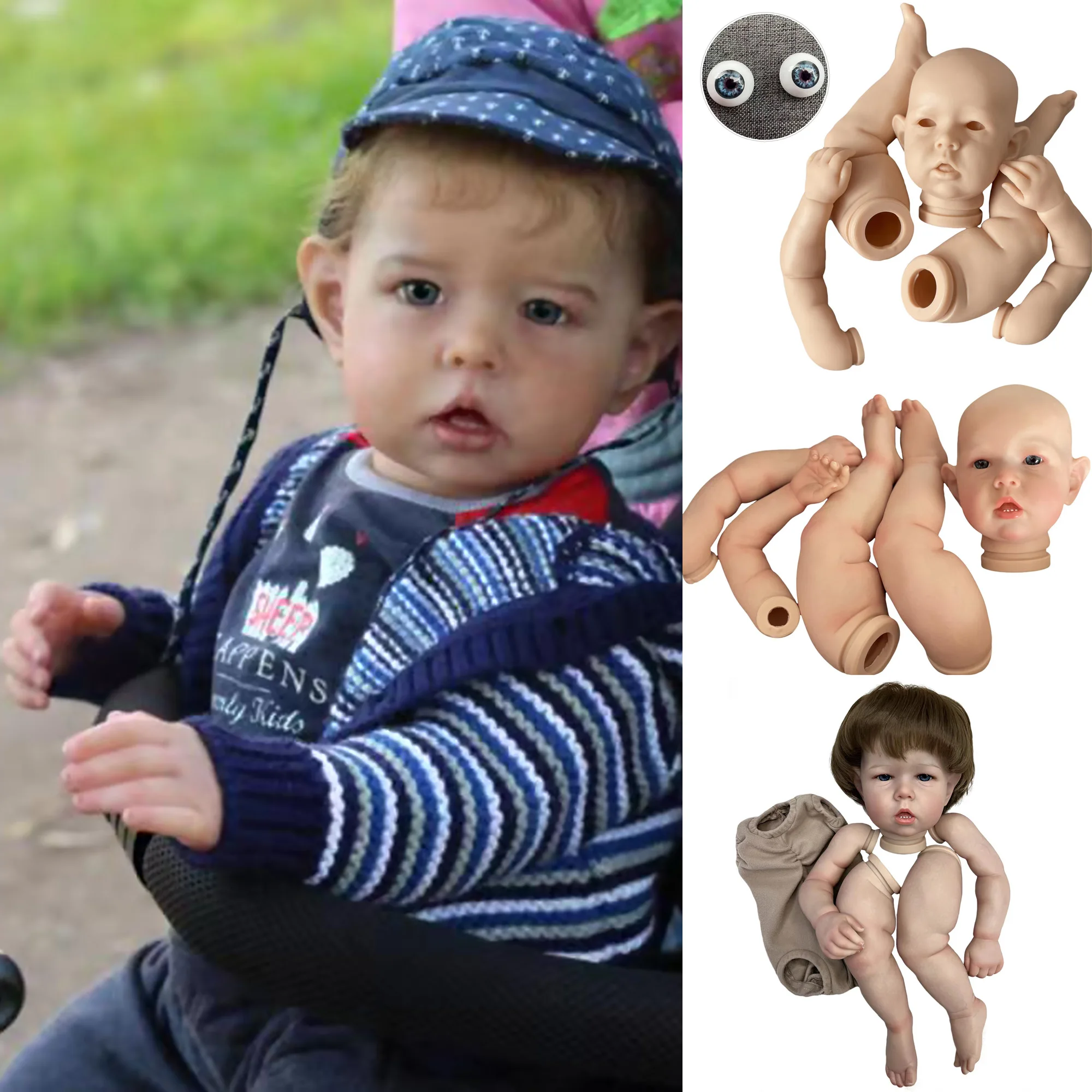20 Inch Liam Bebe Reborn Doll Kits Unpainted Or Painted Lifelike Newborn Doll Unassembly Reborn Doll Handmade Bebe Doll Kits