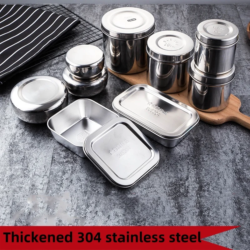 Крытая миска из нержавеющей стали 304 пищевая школа кафетерий кухня коробка для