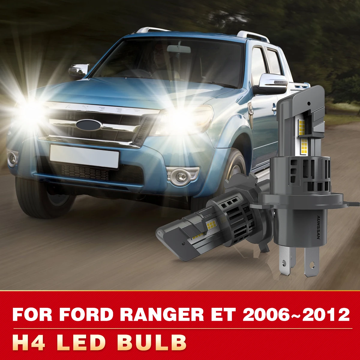 2 шт. светодиодные лампы H4 для фар FORD RANGER ET 2006-2012