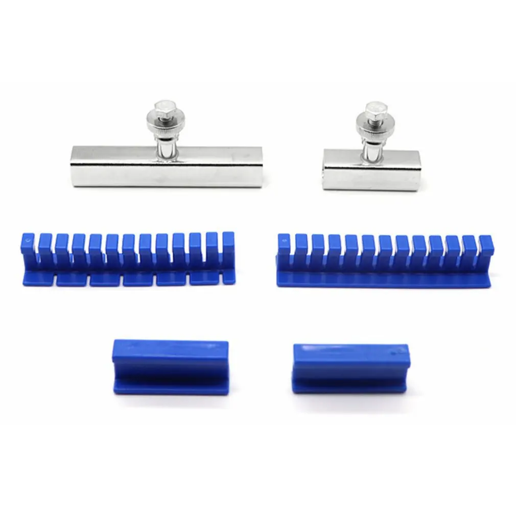 

6 Pcs Car Lifter Slide Hammer Tool Paintless Dent Removal Puller Repair Kit Paintless Auto Body Dents Removal Pulling Tabs Kit
