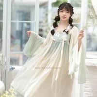 2022 chinese festival costumes hanfu dress woman stage wear folk dance dress hanfu tang suit floral print fairy princess dress