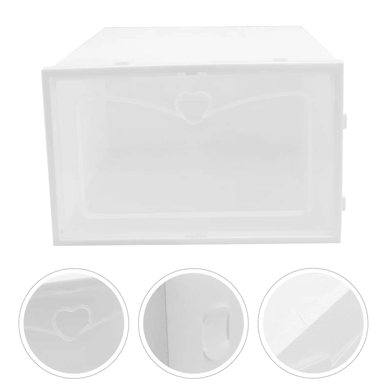 

2Pcs Stackable Shoes Box Male Footwear Cases Household Shoe Storage Container