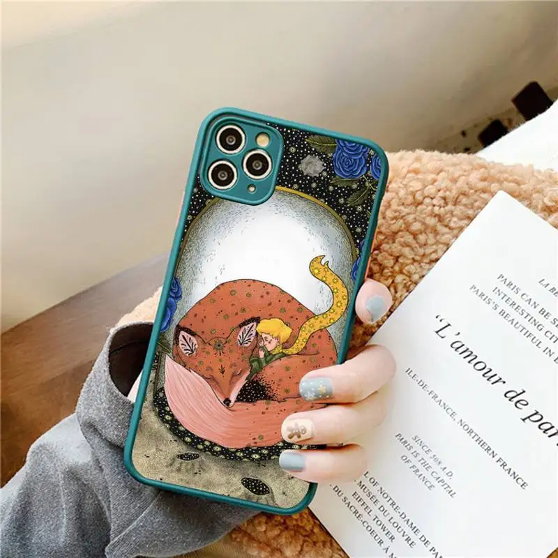 Art Little Prince Phone Case for iPhone 14 11 12 13 Mini Pro Max 8 7 Plus X XR XS MAX Translucent Matte Cover