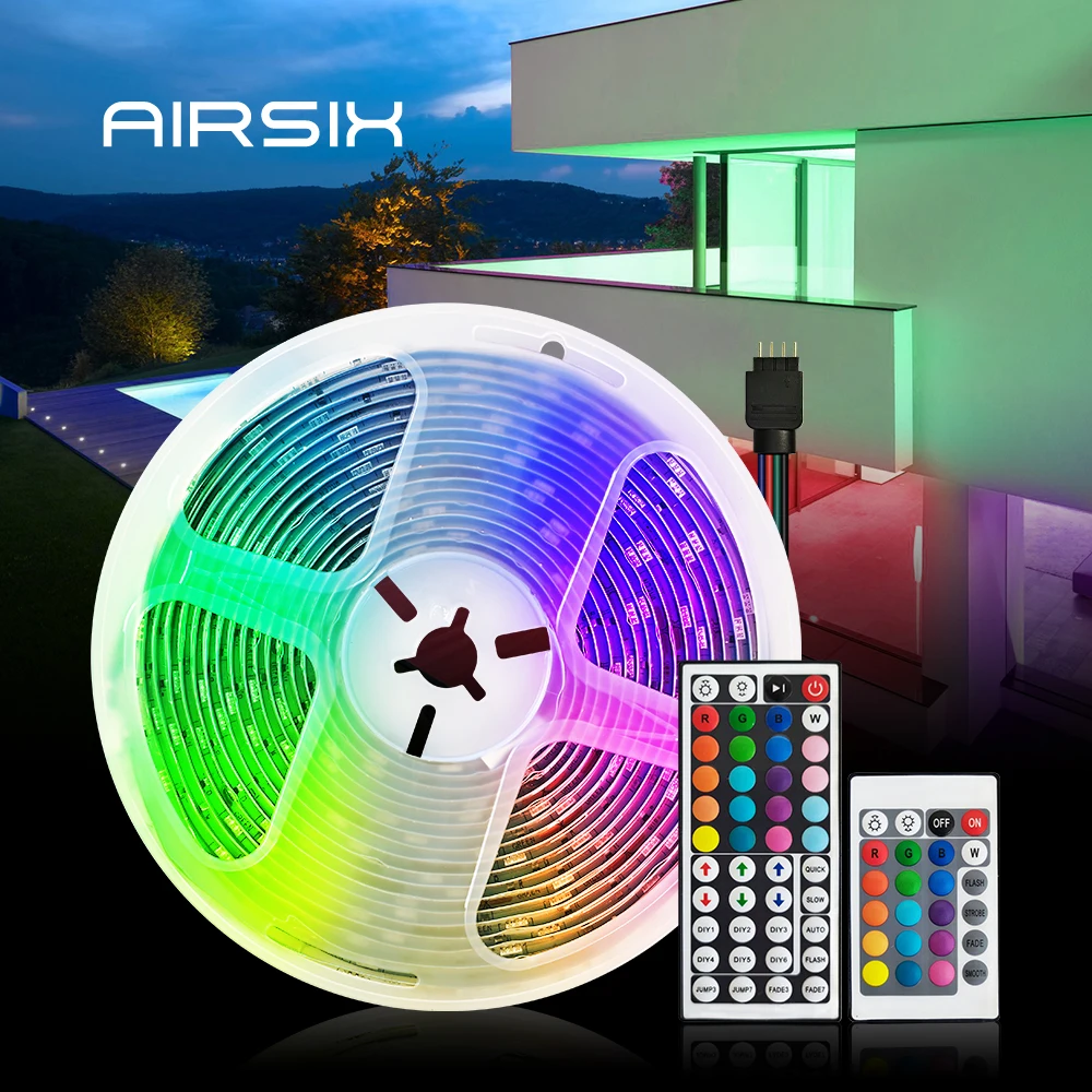 LED Strip Light Flexible RGB 5050 Festival Party Bedroom TV Back Light 12V Decoration Lighting Remote Controller Ribbon Lamp
