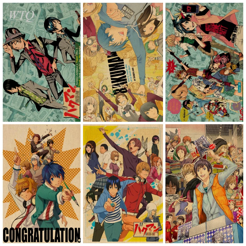Плакат в стиле ретро аниме Bakuman, плакаты в стиле аниме, домашний декор, настенный плакат, Картина на холсте, настенное искусство, фотографии для декора детской комнаты
