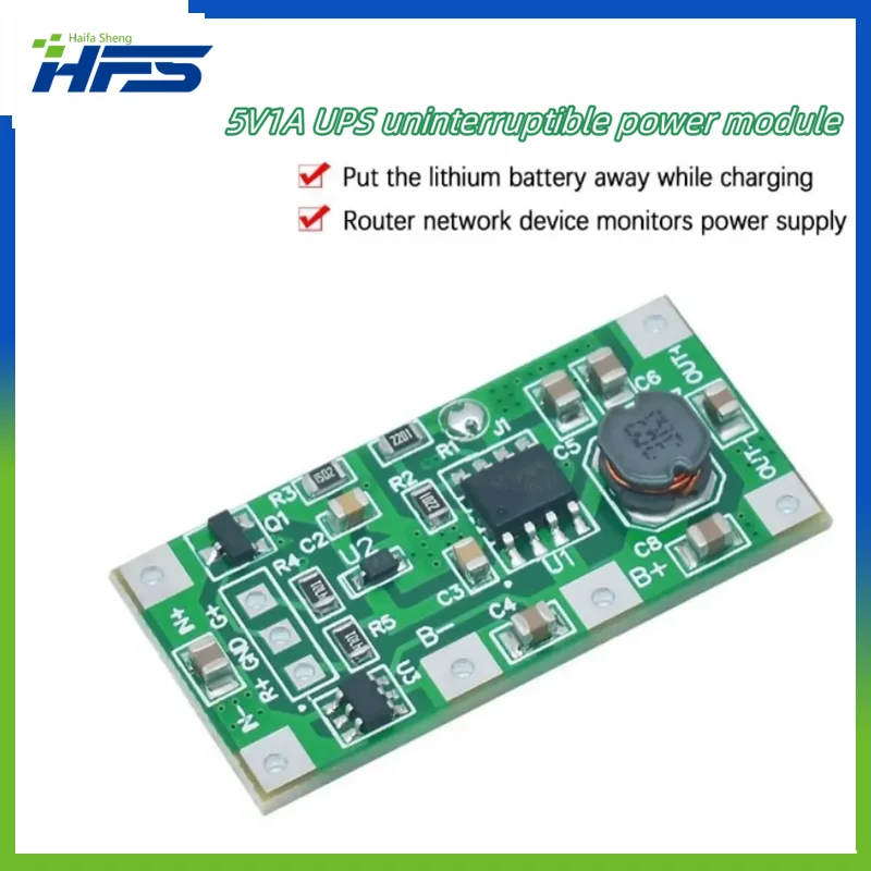 

DC 5V 1A Charging Discharge Module for 18650 Lithium Battery UPS Voltage Converter Uninterruptible Power Supply Board