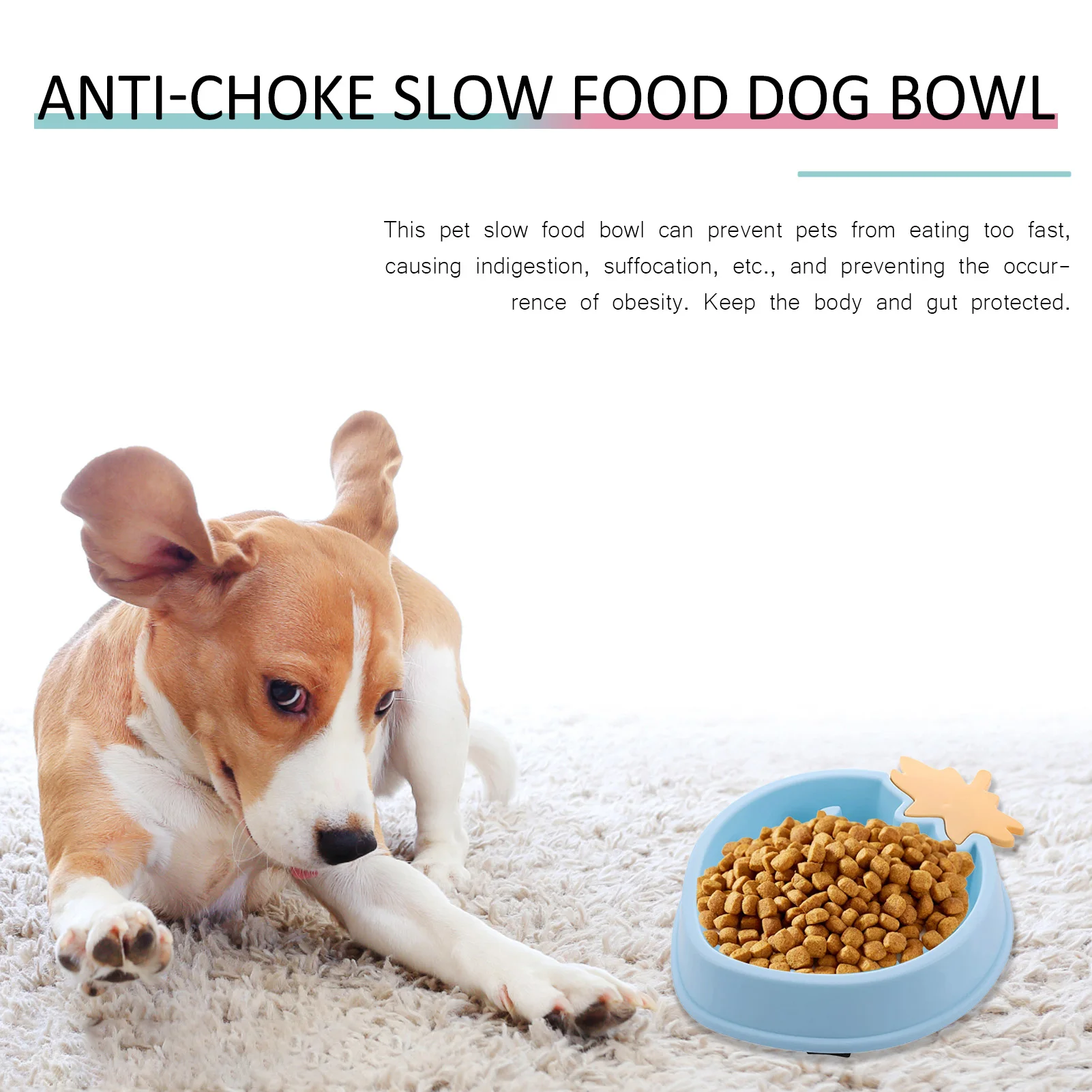 

Миска для собак, миска для медленного кормления домашних животных, собака, миска для медленного корма, здоровое питание, Интерактивная Неск...