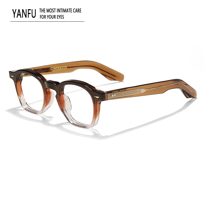 Мужские и женские очки для чтения коричневые ацетатные винтажные круглые оправы