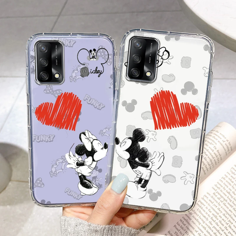 

Mickey Minnie Disney Cartoon Phone Case For OPPO Realme V11 X3 X50 Q5i GT GT2 Neo 2 3 C21Y C3 10 9 8 7i Pro Master Transparent