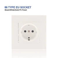 eu household embedded 86 type power socket new bedroom panel ac 16a socket 220v european standard socket 8686mm
