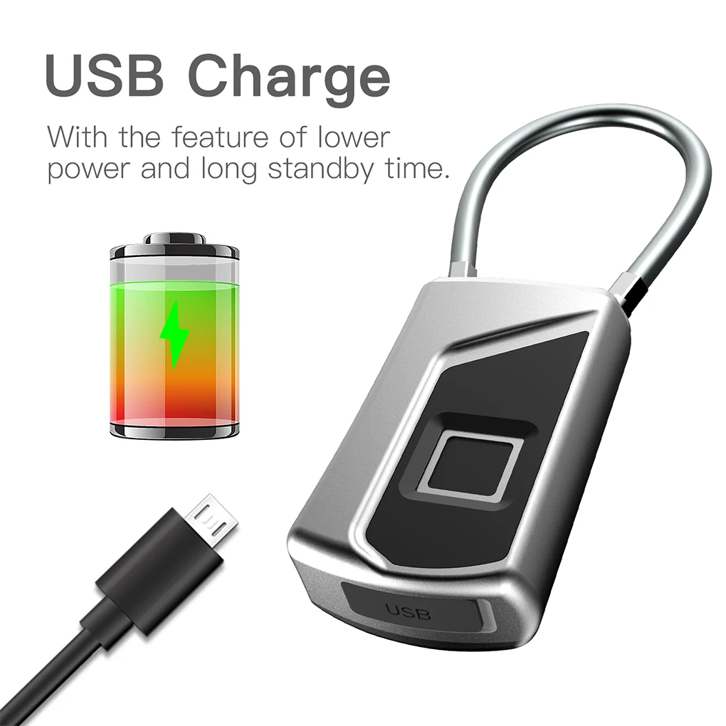 

Intelligent Lock Keyless Fingerprint Door Padlocks Travelling Luggage Case
