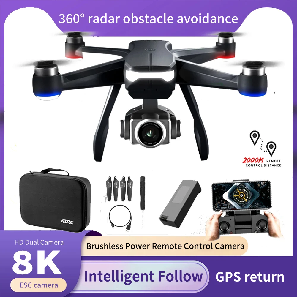 

F11 PRO GPS Drone 4K 6K Dual HD Camera Professional Aerial Photography Brushless Motor Quadcopter RC Distance1200M