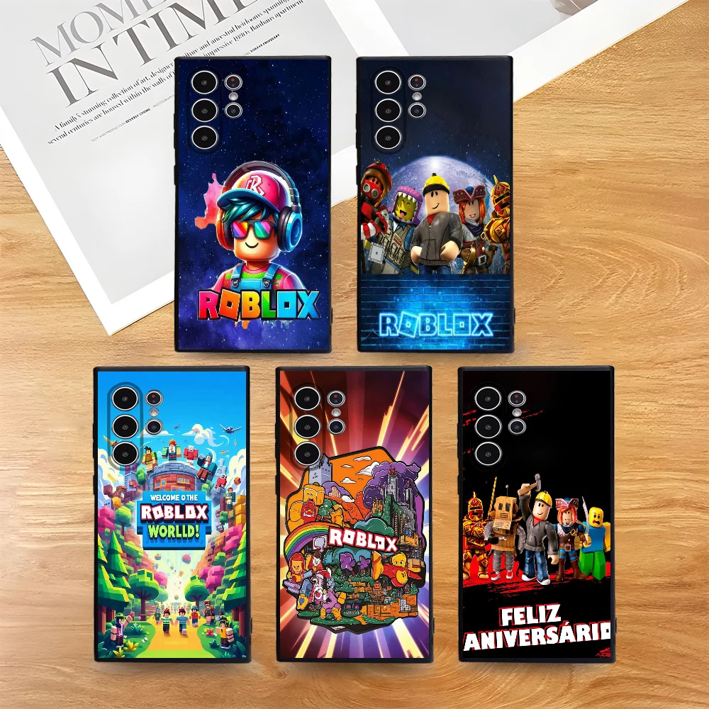 Забавный аутентичный чехол для телефона R-Robloxe Samsung Galaxy S25 S24 S22 S23 Ultra S21 S20 Plus 5G