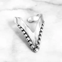 punk vintage chevron thumb rings for women bohemian fashion long full finger adjustable open ring 2022 trendy party jewelry gift