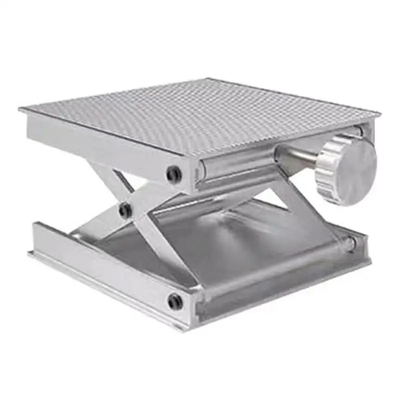 

Lab Jack Lift Table Aluminium Alloy Laboratory Jack Scissors Stand Adjustable Router Lift Platform Min 0.8'Max 3.1'60kg