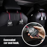 12 pc car badge logo seat back portable hook auto interior goods for nissan qashqai j11 j10 juke x trail t32%c2%a0etc