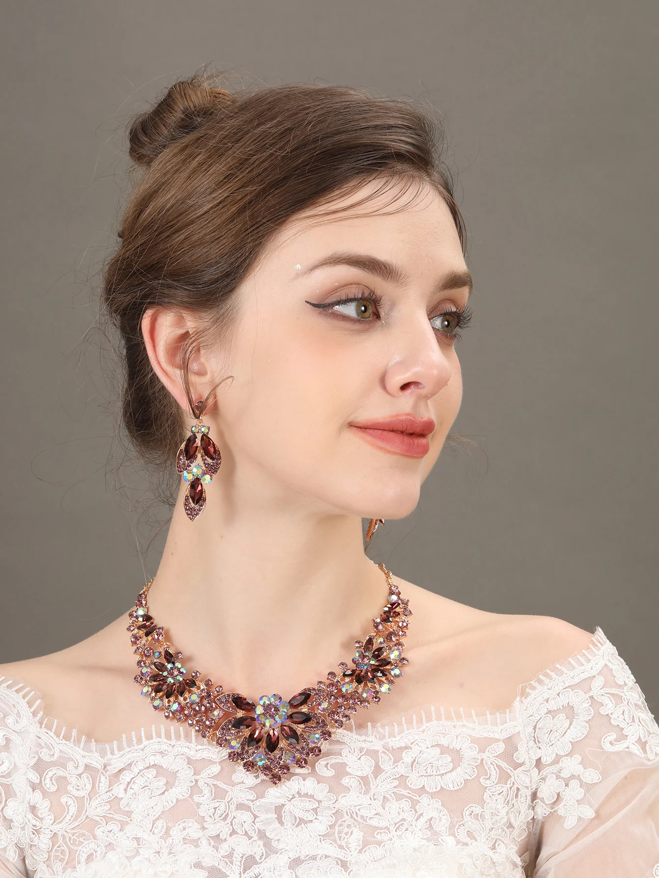 Модные свадебные аксессуары для невесты ожерелье серьги ювелирные наборы