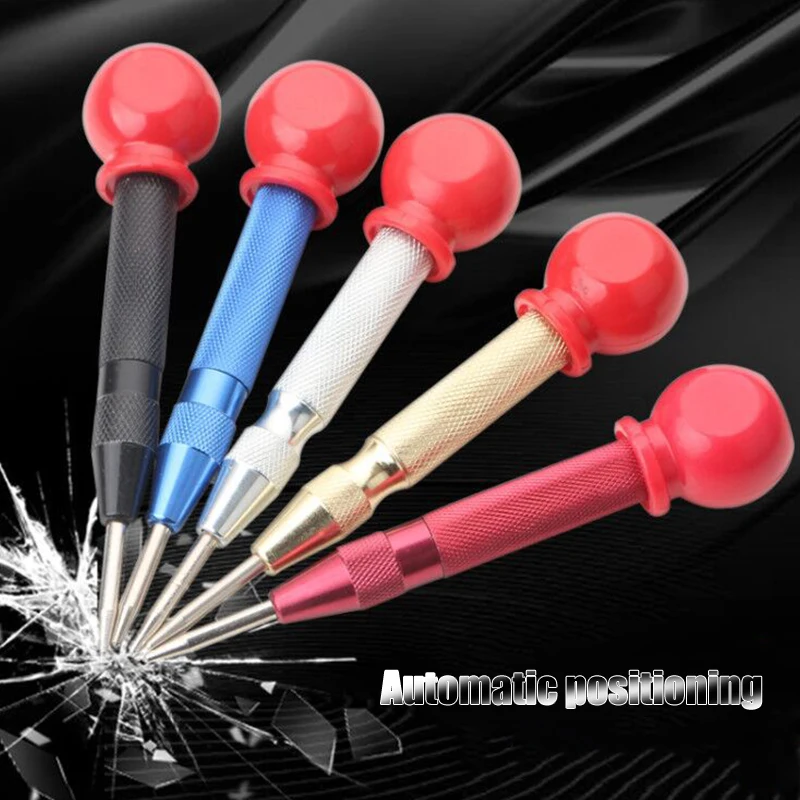 

Glass Firing Pin Window Breaker Fixed Center Hole Punch Automatic Spring Loaded Marking Starting Holes Tool for Woodrilling Tool