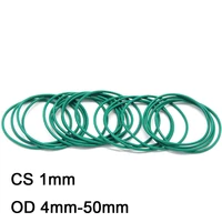 10pcs green fkm fluorine rubber o ring cs 1mm od 4mm 50mm insulation oil high temperature resistance sealing gasket rings washer