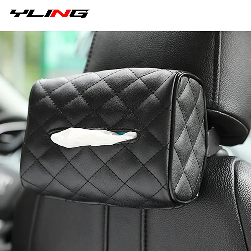 Car Decoration Leather Tissue Box Paper Mask Dispenser Napkin Holder Handkerchief Accessories Interior For Women