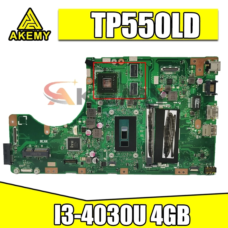 

For ASUS vivobook TP550LD TP550LA TP550LN TP550L Laptop Motherboard I3-4030U 4GB Tested 100% work original Mainboard