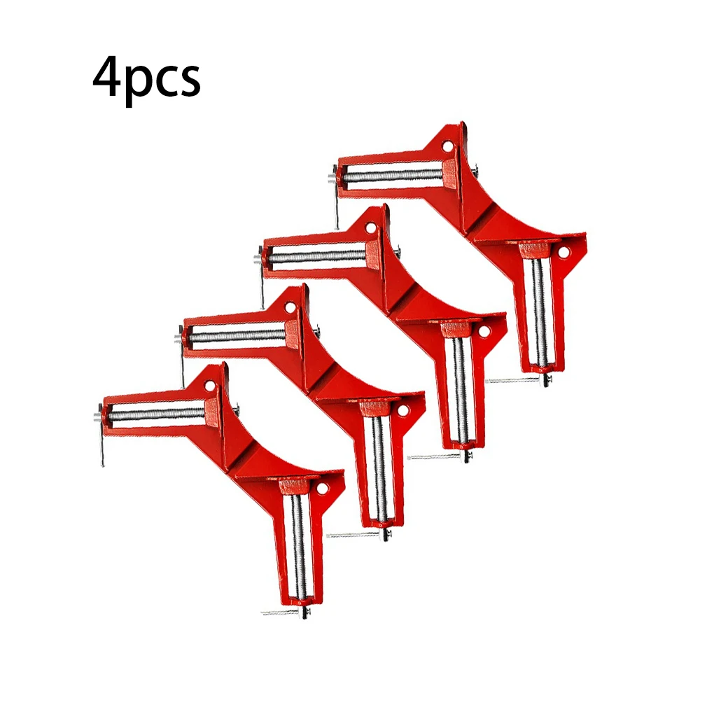 

4 шт. угловой зажим 90 градусов, пластина давления из сплава, угловые зажимы, прочный зажимной инструмент, деревообрабатывающее стекло, держатель рамы для аквариума