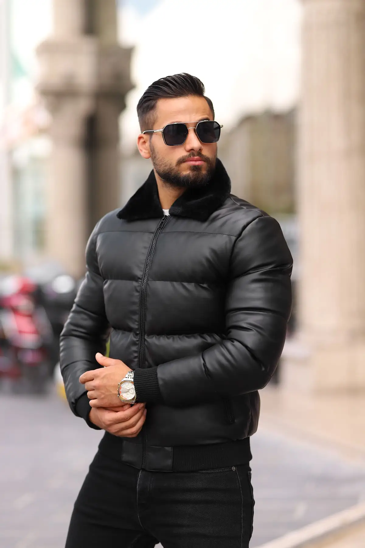 New Season Men's Leather Coat