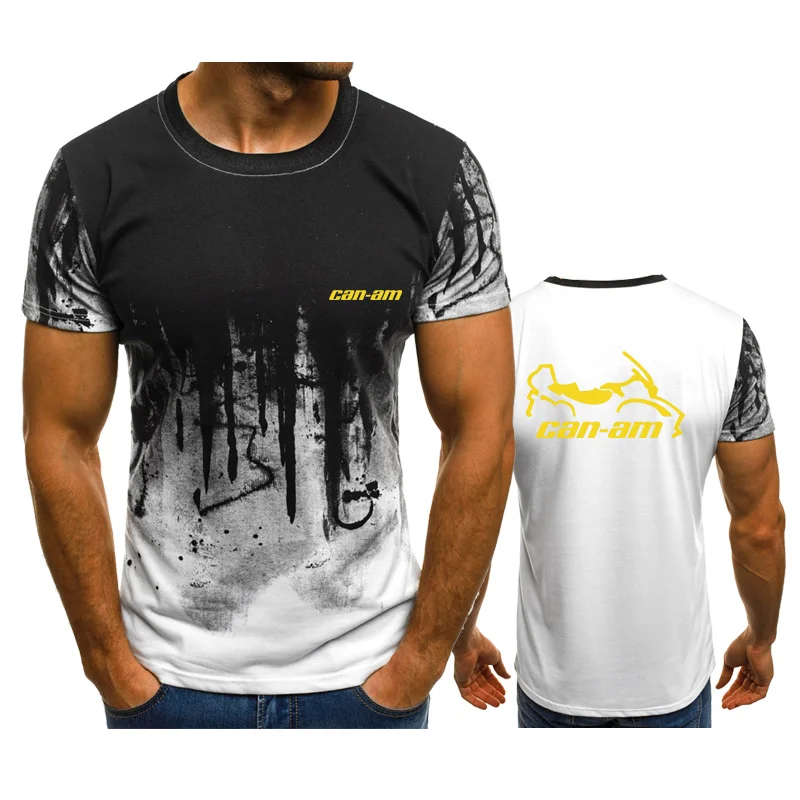 

Sommer KÖNNEN-AM Logo Camouflage Gradienten Oansatz Casual Sport T-shirt Komfortable Schweiß Absorption Kurzen Ärmeln