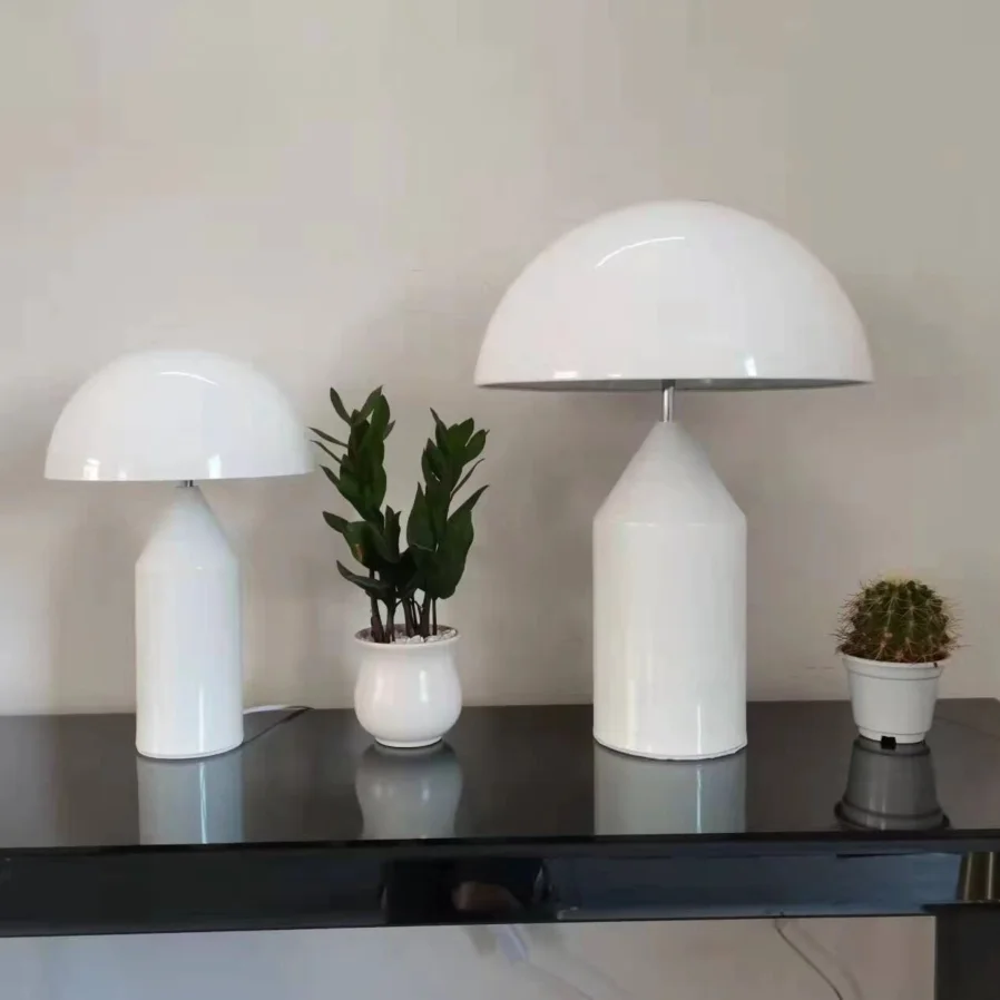 

Nordic Iron mushroom Table Lamp Home Decor Living Room Study Bedroom Light G9 Interface desk lamp Stand Bedside Lamp