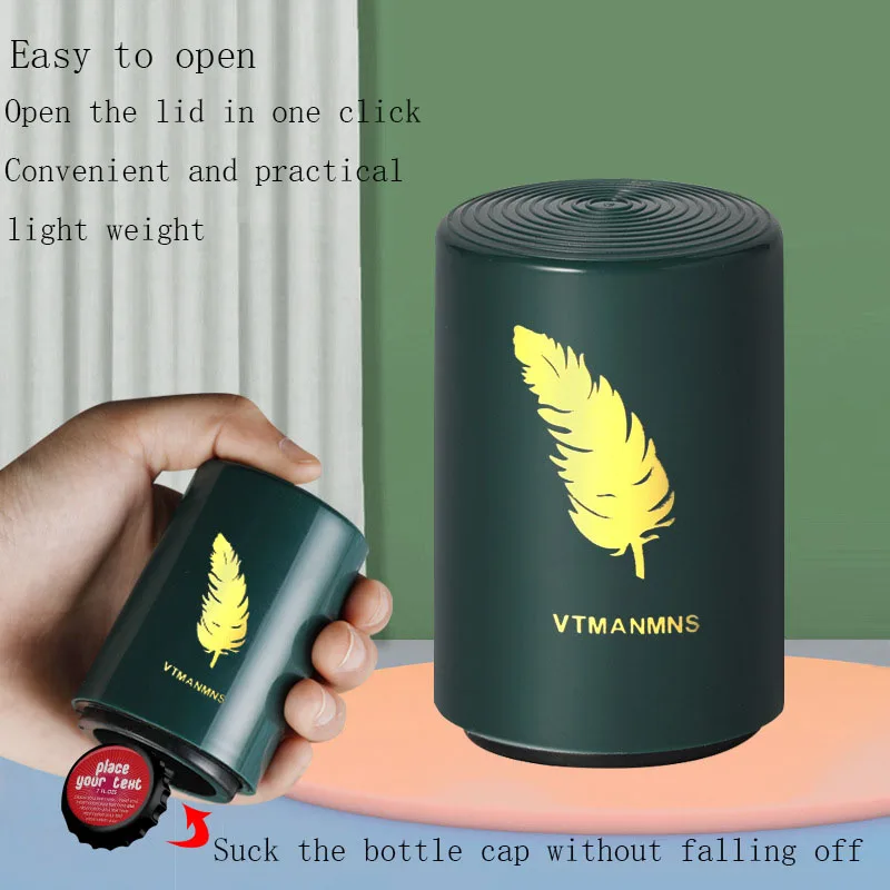 

Automatic Beer Bottle Opener,Magnet Beer Opener,Stainless Steel Push Down Opener Wine Beer Soda Cap Opener Kitchen Accessories