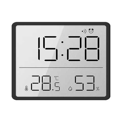 Многофункциональный Термометр-Гигрометр Mijia, автоматические электронные часы с монитором температуры и влажности, большой ЖК-экран 3,7 дюйма