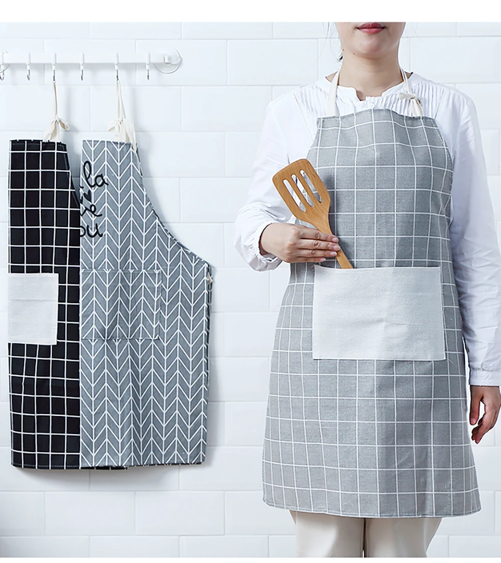 

Women'S Kitchen Apron Men'S Household Kitchen Apron Wipeable Waterproof And Oil-Proof Table Vegetable Female Baking Accessories