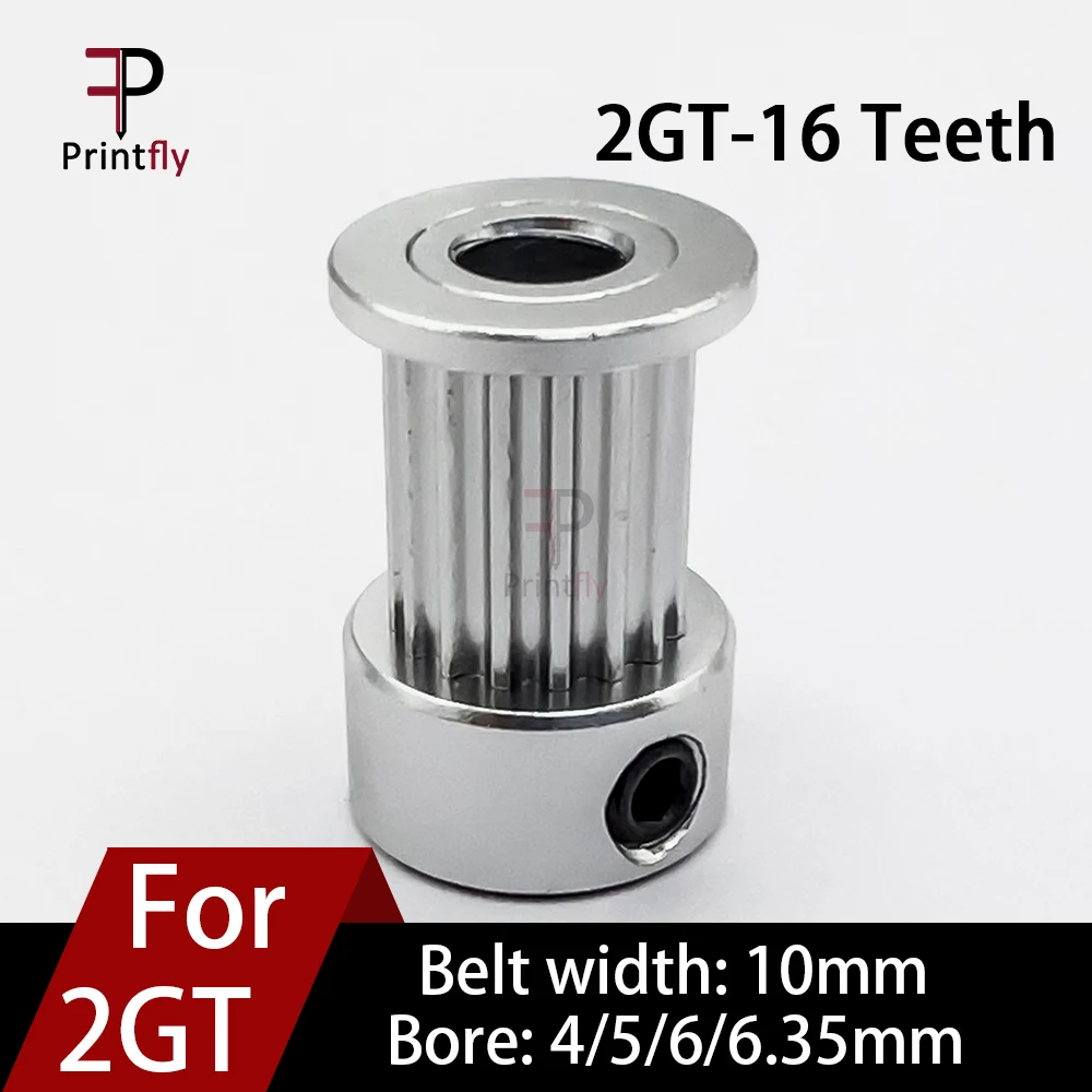 

Printfly 3D Printer Parts K Type 16Teeth 2M Timing Pulley Belt Width 10MM Bore 4/5/6/6.35MM for 2GT Used In Linear Pulley