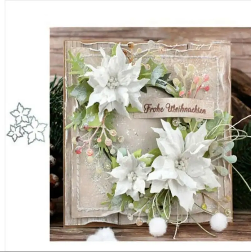 Металлический трафарет для вырезания цветов альбом рукоделия бумажная карта