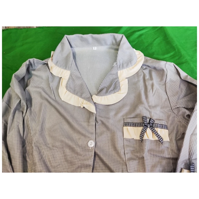 Women's Pajamas Set Full Sleeve Tops Long Pants Sexy Bow Decorate Pyjama Big Size Mom Homewear Cozy Sweet Sleepwear