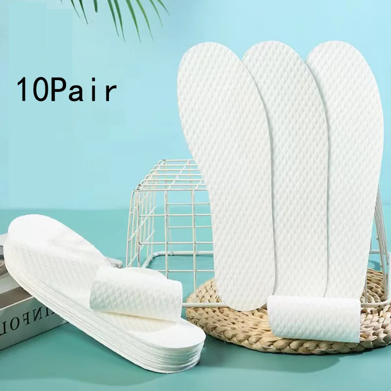 

10Pair/lot disposable insole sweat absorption summer sports breathable thin soft cushioning insole for men and women