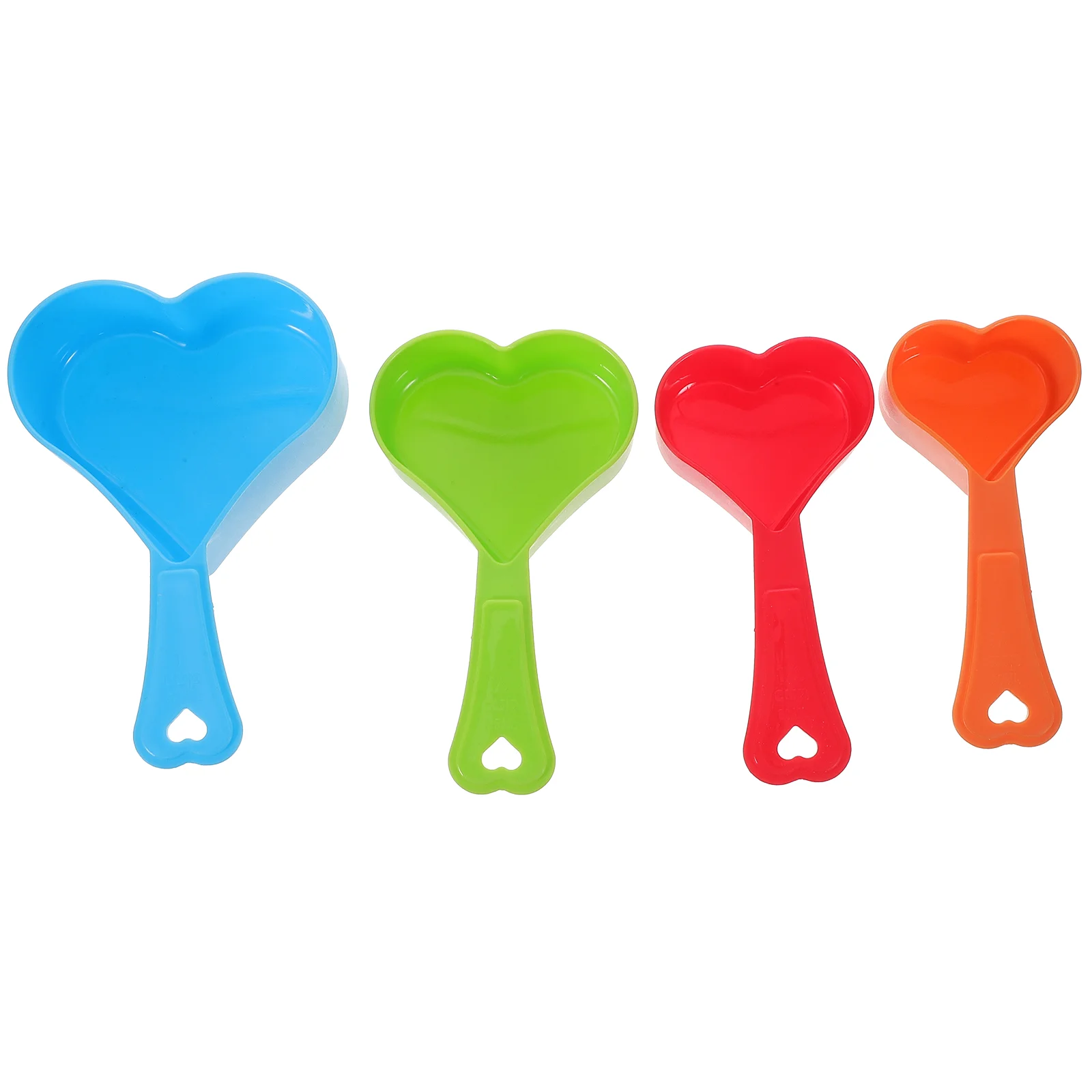 

4 Pcs Heart Serving Spoon Plastic Measuring Cup Heart Plastic Spoons Small Love Spoon Appetizer Spoon Heart Measuring Cups