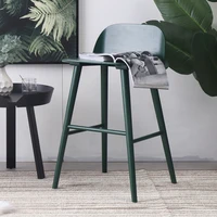 nordic solid wood bar stool high stool bar stool chair simple fashion cafe bar chair color
