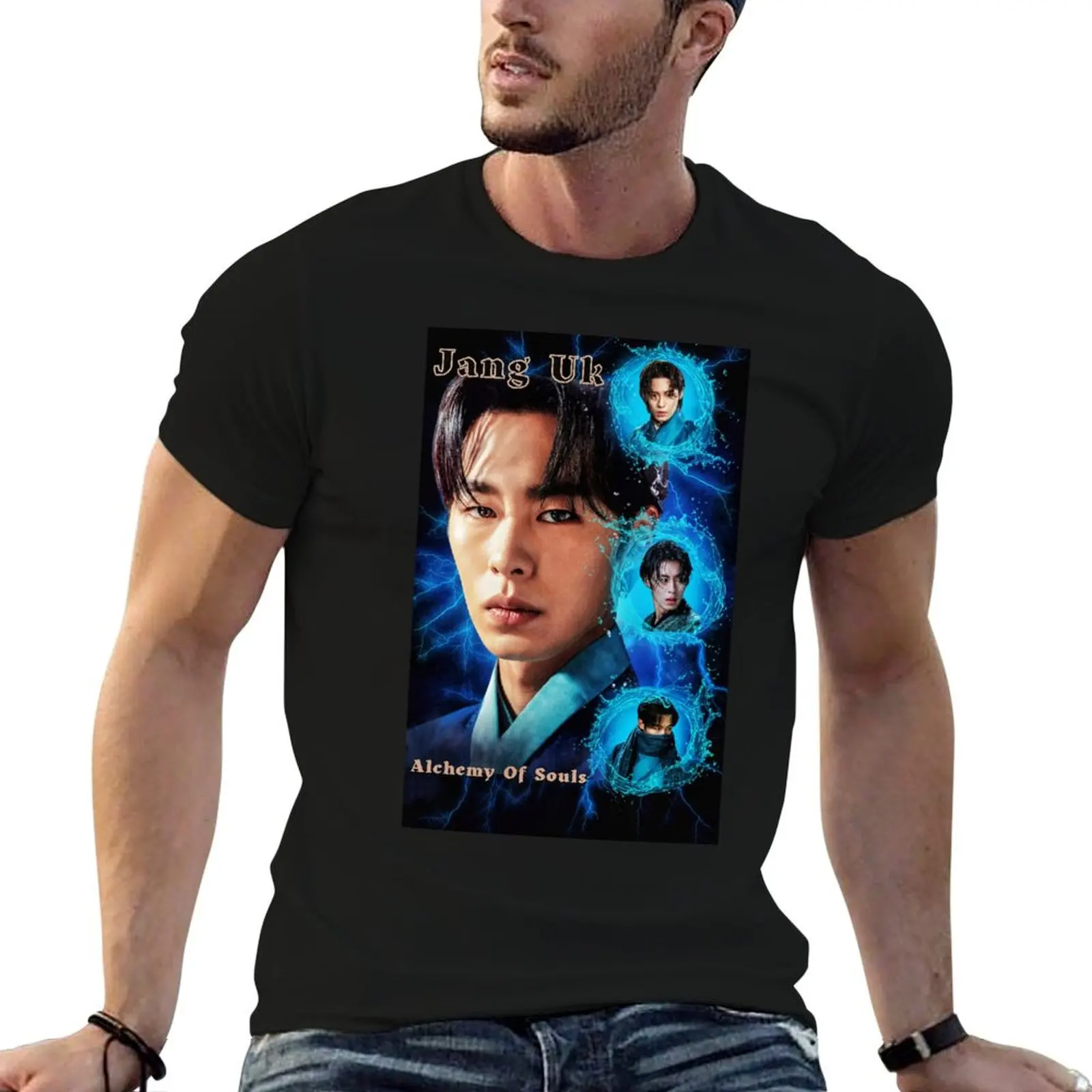 Фото Футболка Jang Uk - Alchemy Of Souls - Lee - Jae Wook, хлопковая футболка, 100% хлопок, мужская футболка с графическим принтом №1