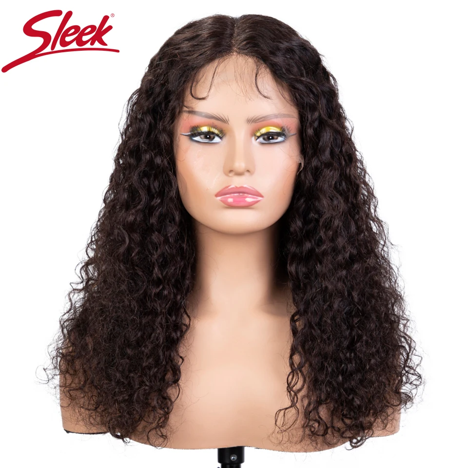 Sleek Curly Human Hair Wig For Women Deep Wave Lace Brazilian Hair Wigs 13x6x1 Transparent Curly Bob Wig 16 Inch Natural Wigs