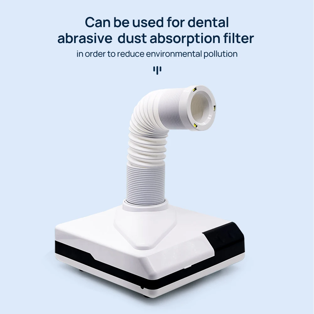 60W Dust Collector Extractor Dental Vacuum Cleaner Lab Suction Machine for Polishing Scalable Hose With LED Light |