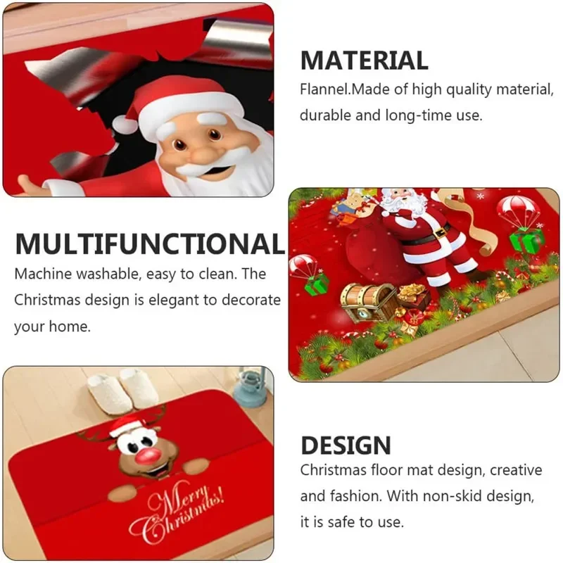 Рождественский напольный коврик