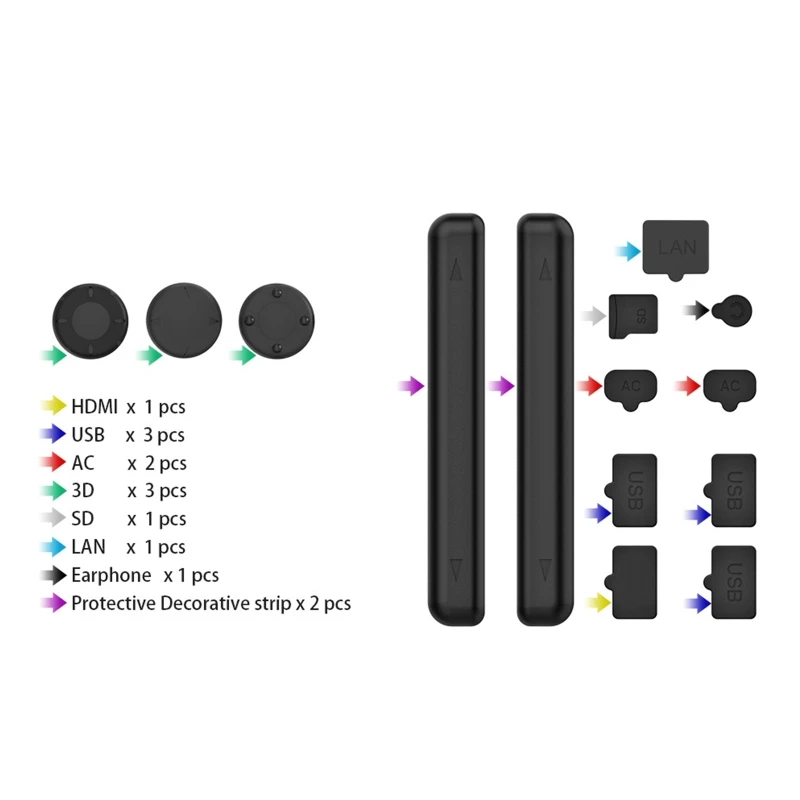 

For Switch/Switch Oled Controller Dust Plug Game Console Dustproof Plug Silicone Protective Decorative Strip Accessories