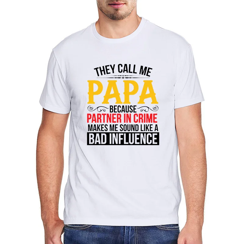 

They Call Me Papa Graphic Men's T Shirt Boys Tops Gift for Dad Father's Day Gifts 100 Cotton oversized T-Shirt Men’s Streetwear