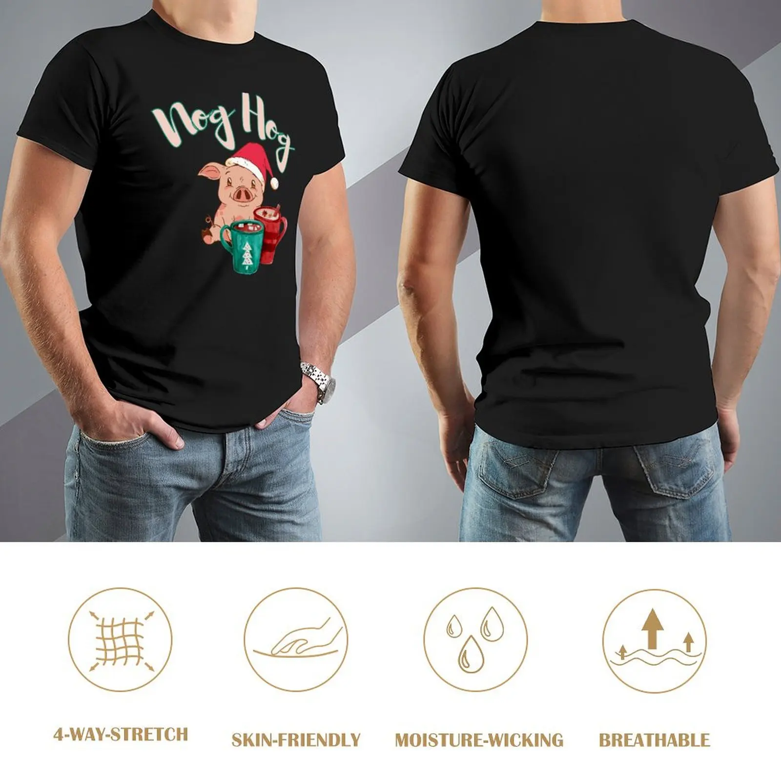 Ног Хог Не дизайн Eggnog! Забавный милый рождественский поросенок в виде яичного