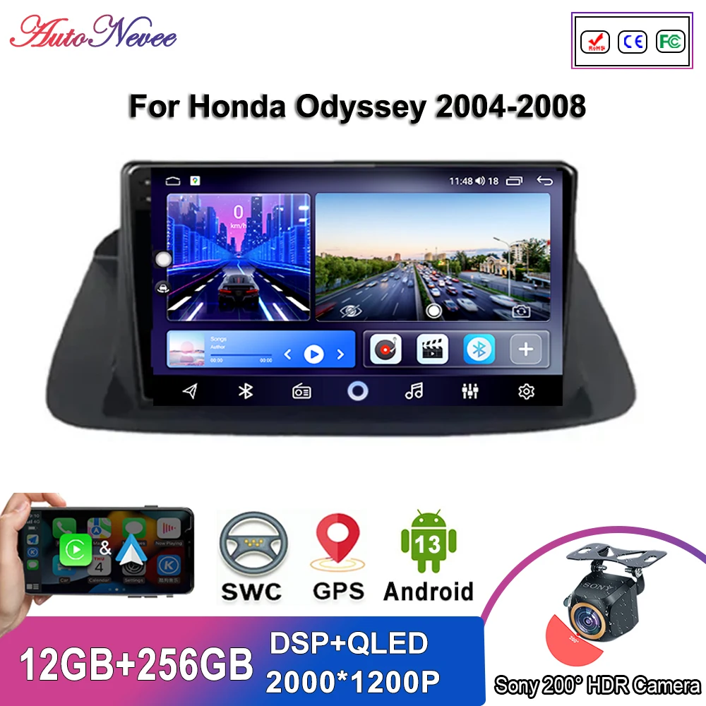 Автомобильный DVD Android 14 для Honda Accord 2008-2013 авторадио стерео головное устройство